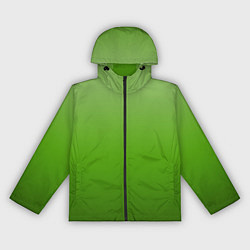 Ветровка с капюшоном женская Градиент яблочный зелёный, цвет: 3D-черный