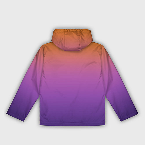 Женская ветровка Градиент оранжево-фиолетовый / 3D-Белый – фото 2