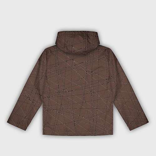 Женская ветровка Абстракция порезы коричневый / 3D-Черный – фото 2