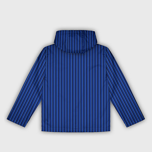 Женская ветровка Синий в вертикальную полоску / 3D-Черный – фото 2