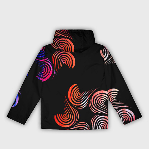 Женская ветровка Чёрные звёзды и завихрения / 3D-Белый – фото 2