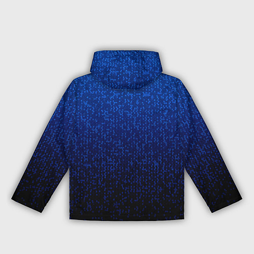 Женская ветровка Градиент мелкая мозаика сине-чёрный / 3D-Черный – фото 2