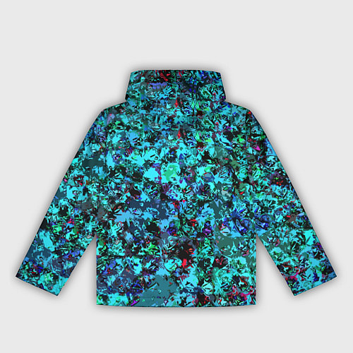 Женская ветровка Абстракция яркий бирюзовый / 3D-Белый – фото 2