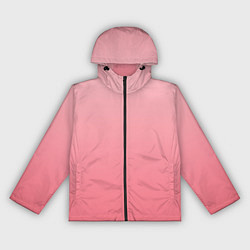 Ветровка с капюшоном женская Нежный розовый градиент, цвет: 3D-черный