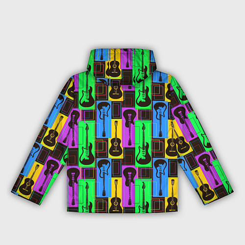 Женская ветровка Красочные гитары / 3D-Черный – фото 2