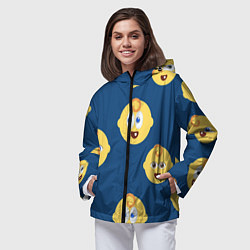 Ветровка с капюшоном женская Лёлик и болик, цвет: 3D-черный — фото 2