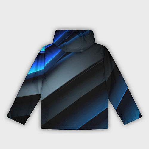 Женская ветровка Темная синяя стильная абстракция на черном фоне / 3D-Черный – фото 2