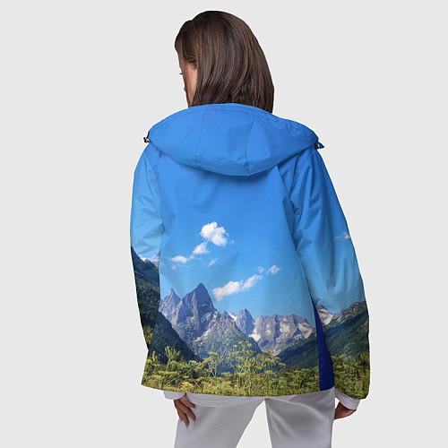 Женская ветровка Горы России с флагом России / 3D-Черный – фото 4