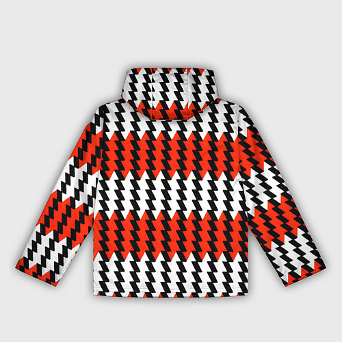 Женская ветровка Вертикальные красно-белые полосы / 3D-Белый – фото 2