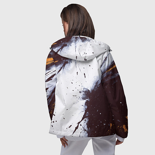 Женская ветровка Брызги и мазки красками / 3D-Черный – фото 4