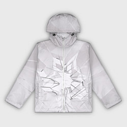 Ветровка с капюшоном женская Белое разбитое стекло, цвет: 3D-белый