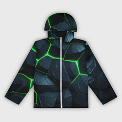 Женская ветровка Abstract dark green geometry style
