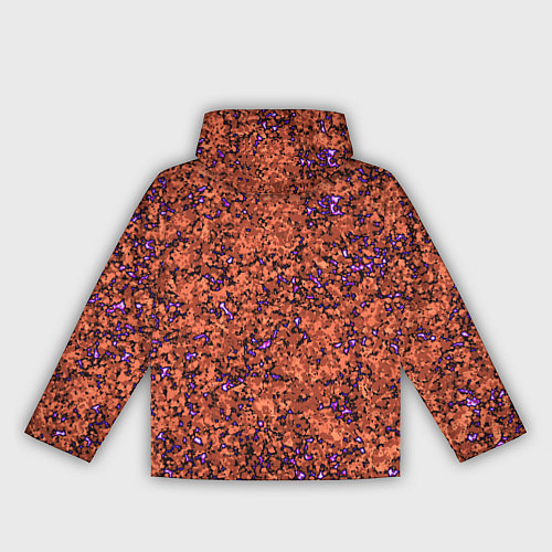 Женская ветровка Яркий красно-коричневый со фиолетовым свечением / 3D-Черный – фото 2