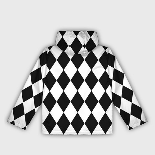 Женская ветровка Арлекин черно-белый / 3D-Белый – фото 2