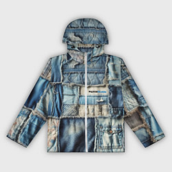 Ветровка с капюшоном женская Patchwork denim - vogue, цвет: 3D-белый