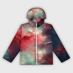 Ветровка с капюшоном женская Космическая аномалия, цвет: 3D-белый