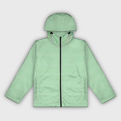Ветровка с капюшоном женская Светло-зелёный в полоску, цвет: 3D-черный