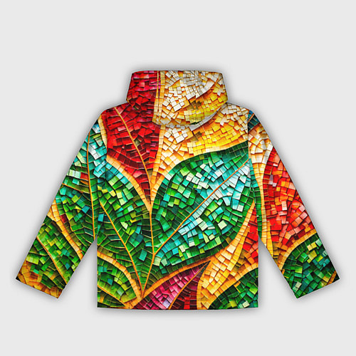 Женская ветровка Яркая мозаика с разноцветным абстрактным узором и / 3D-Белый – фото 2