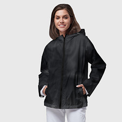 Ветровка с капюшоном женская Тёмный серый дымчатый, цвет: 3D-черный — фото 2
