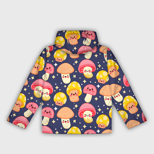 Женская ветровка Веселые грибочки паттерн / 3D-Белый – фото 2