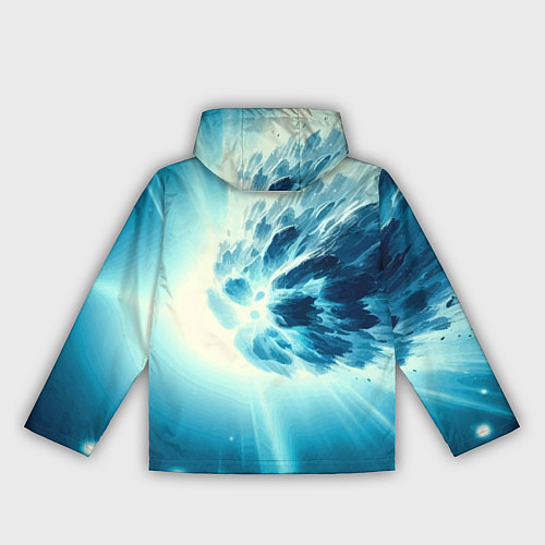 Женская ветровка Неоновая комета - нейросеть / 3D-Белый – фото 2