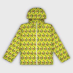 Ветровка с капюшоном женская Паттерн с авокадо в разрезе, цвет: 3D-белый