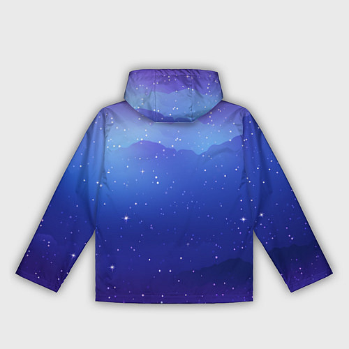 Женская ветровка Синий космос и звезды / 3D-Черный – фото 2