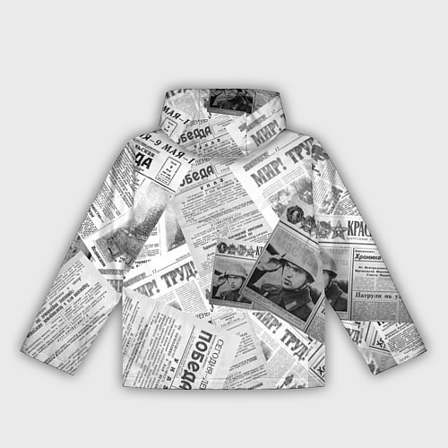 Женская ветровка Газеты 9 мая / 3D-Белый – фото 2