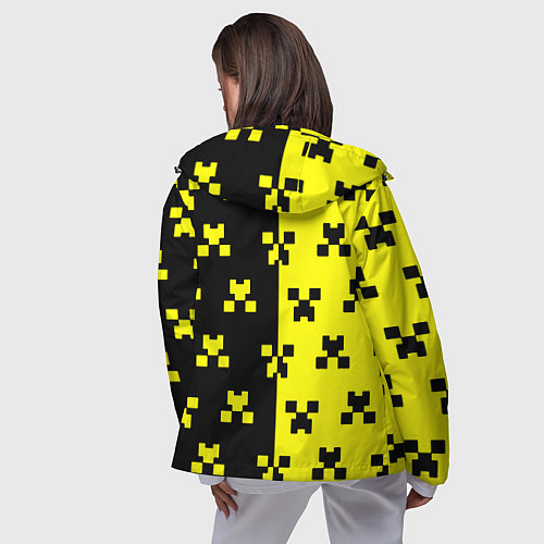 Женская ветровка Minecraft logo brend online / 3D-Черный – фото 4