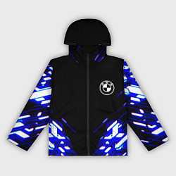 Ветровка с капюшоном женская BMW sport неоновый спорт, цвет: 3D-черный