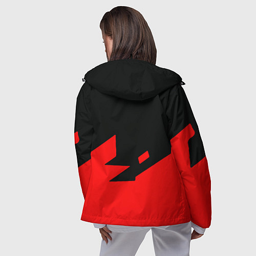 Женская ветровка CSGO стильная геометрия красный / 3D-Черный – фото 4