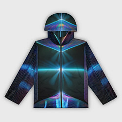 Ветровка с капюшоном женская Фантастический портал в космос, цвет: 3D-черный