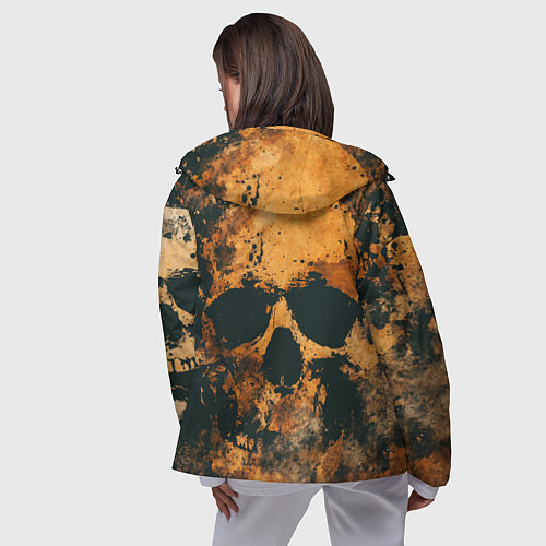 Женская ветровка Гранжевые черепа / 3D-Черный – фото 4