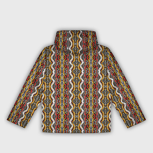 Женская ветровка Оранжевые африканские волны / 3D-Черный – фото 2