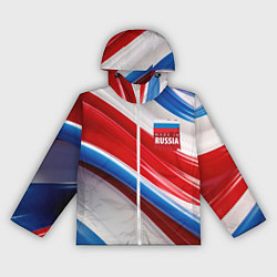 Женская ветровка Герб России на абстрактном фоне