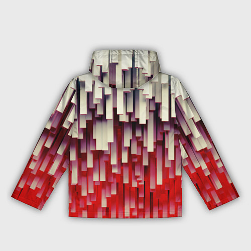 Женская ветровка Блоки-сталактиты с красной подсветкой / 3D-Белый – фото 2