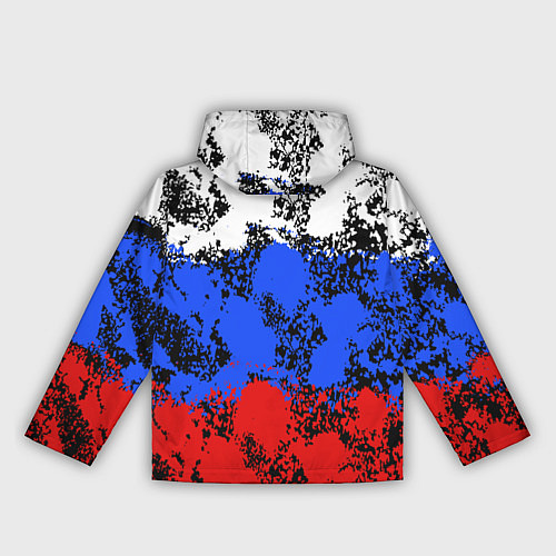 Женская ветровка Российский флаг брызги / 3D-Белый – фото 2