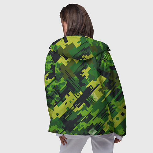 Женская ветровка Camouflage - pattern ai art / 3D-Черный – фото 4