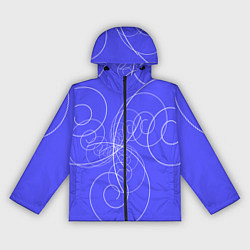 Ветровка с капюшоном женская Спирали расходящиеся в стороны, цвет: 3D-черный