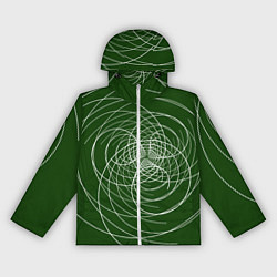 Ветровка с капюшоном женская Контурные вихри, цвет: 3D-белый