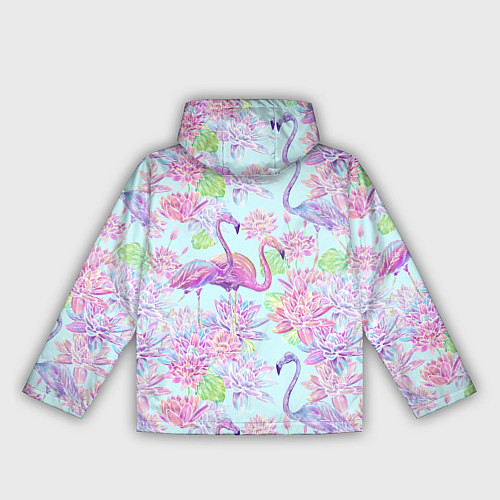 Женская ветровка Фламинго и кувшинки батик / 3D-Белый – фото 2