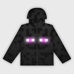 Ветровка с капюшоном женская Эндермен майнкрафт, цвет: 3D-черный