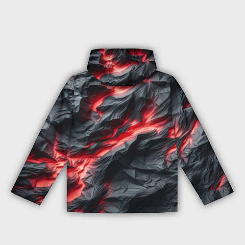 Женская ветровка Раскаленная лава на горных камнях / 3D-Черный – фото 2