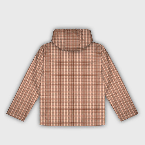 Женская ветровка Пыльный розовый паттерн клетка / 3D-Белый – фото 2