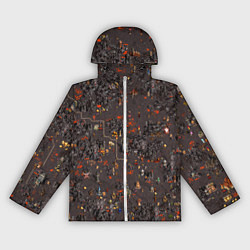 Ветровка с капюшоном женская Герои 3 Карта Инферно, цвет: 3D-белый