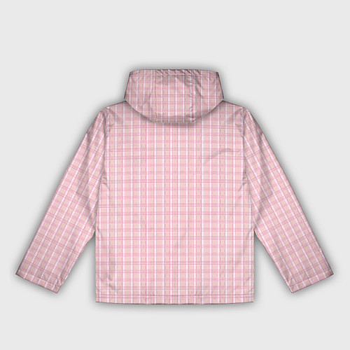 Женская ветровка Розовый паттерн клетка / 3D-Белый – фото 2