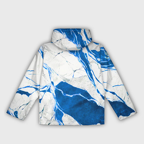 Женская ветровка Бело-синий мрамор / 3D-Белый – фото 2