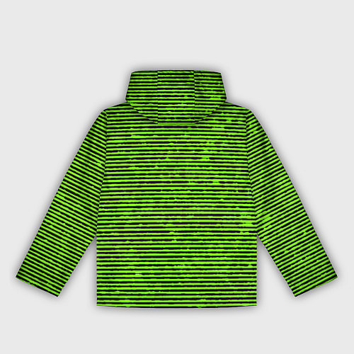 Женская ветровка Чёрно-салатовый полосатый / 3D-Черный – фото 2