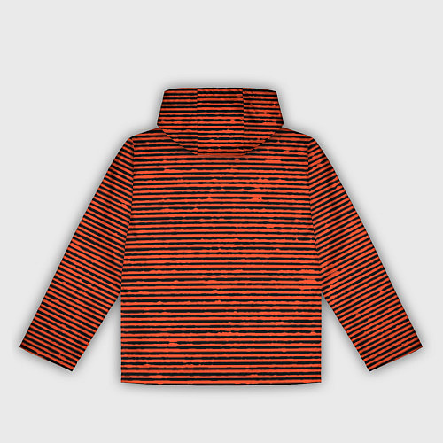 Женская ветровка Чёрно-оранжевый полосатый / 3D-Черный – фото 2