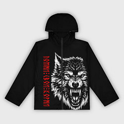 Ветровка с капюшоном женская Волк - помни свои корни, цвет: 3D-черный